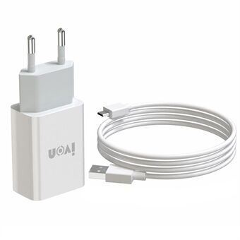 IVON AD-33 2.1A Mobile Phone USB Charger Travel Power Adapter Plug + 1m Micro USB Data Cable