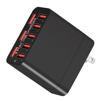 WLX-82 40W US-kontakt 8-portar USB-laddningsströmadapter Väggladdare för iPhone / Android-telefon