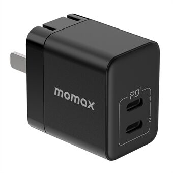 MOMAX Bärbar 35W PD Snabbladdare Dual Type-C GaN-strömadapter för Apple / Android
