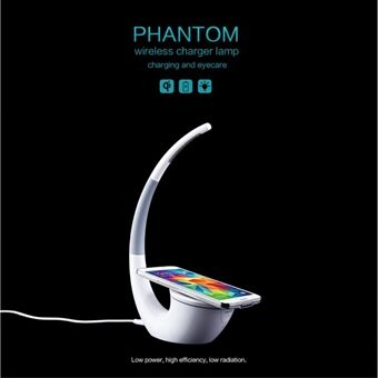 NILLKIN Phantom QI Standard Wireless Charger LED Table Lamp for Samsung S6 / S6 Edge LG Nokia Motorola Etc
