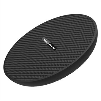 NILLKIN MC035 15W Powerflash Carbon Fiber Round Shaped Fast Wireless Charger for iPhone X/8 Plus/8 etc