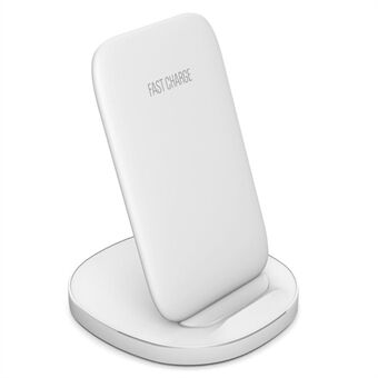 10W Qi Wireless Fast Charger Stand [Support FOD Function] för iPhone Samsung etc. - Vit