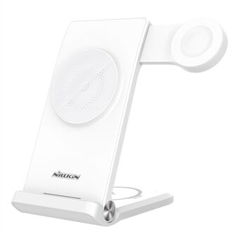 NILLKIN Powertrio 3 in 1 för MagSafe trådlös laddare Mobiltelefon / hörlurar / Smart Watch Folding Dock, med Huawei Watch-laddare (EU-kontakt)