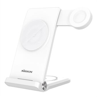 NILLKIN Powertrio 3 i 1 Laddningsstation Mobiltelefon / hörlurar / Smart Watch för MagSafe trådlös laddare, med Samsung Watch-laddare (EU-kontakt)