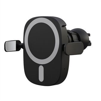 X13 15W magnetisk billaddare för iPhone 12/13/14-serien, 360-graders roterande luftventil Laddare för mobiltelefonfäste
