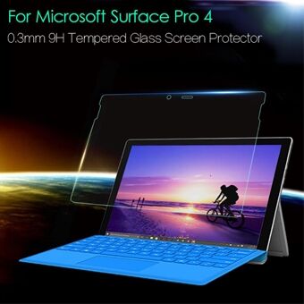 0,3 mm 9H skärmskydd i härdat glas för Microsoft Surface Pro 4