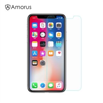 AMORUS för iPhone (2019) / XS / X (tio) Mobil Härdat glas Skärmskydd Arc Edge