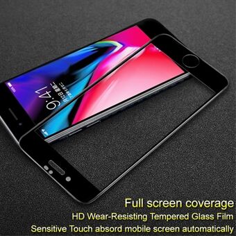 IMAK Pro + Fulltäckande Anti-explosionsskärmskydd i härdat glas för iPhone 8/7  - svart