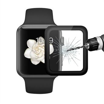 HAT Prince 3D Edge helskärmsskyddat härdat glas för Apple Watch Series 2/1 38 mm