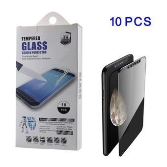 10st / set för iPhone (2019) / XS / X s 0,3 mm mobil skärmskyddfilm i härdat glas (Arc Edge)