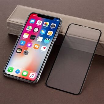 Silketryck i full storlek 9D skärmskydd i härdat glas för iPhone (2019) / XS / X  - svart