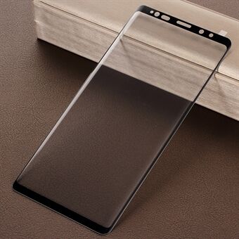 För Samsung Galaxy Note9 9H Arc Edges Silketryck Härdat glas skärmskydd i full storlek - Svart
