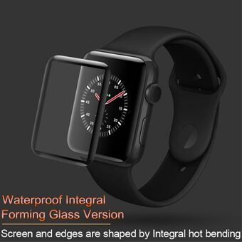 IMAK 3D Curved Full Cover Tempered Glass Screen Protector Film (Waterproof Version) for Apple Watch Series 3/2/1 38mm