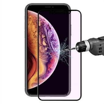 HAT Prince för iPhone (2019) 6,5 "/ XS Max  0,2 mm 9H 3D Curved Carbon Fiber Edge Anti-blue-ray härdat glas helskärmsskyddsfilm