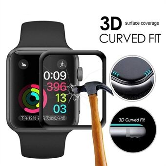 3D Härdat glas Skärmskydd för Apple Watch Series 4 44mm