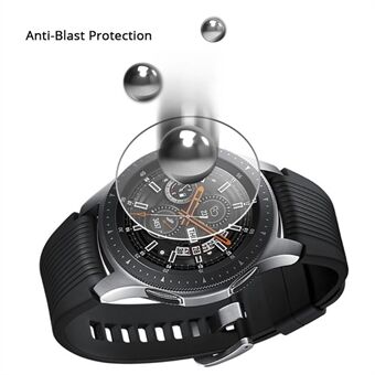 För Samsung Galaxy Watch 46mm 0.3mm Arc Edges Härdat glas skärmskydd 9H Anti- Scratch