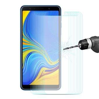 10 STK ENKAY 0,26 mm 9H 2,5D Arc Edge Anti- Scratch härdat glas skärmfilmer för Samsung Galaxy A7 (2018)