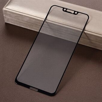 Full storlek komplett täckande silketryck härdat glas skyddande film för Huawei Mate 20 Lite - svart