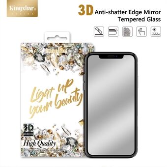 KINGXBAR 3D Anti-shatter Edge Mirror Helskärmsskydd i härdat glas för iPhone (2019)  / XS / X 