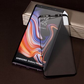 RURIHAI för Samsung Galaxy Note9 N960 [3D Curved Full Lim Full Cover] Härdat glas skärmskydd 0.26mm - Svart
