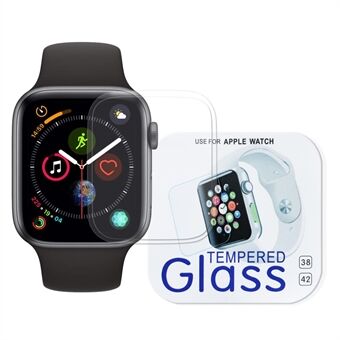 9H helskärmstäckande härdat glasskydd för Apple Watch Series 4 44mm