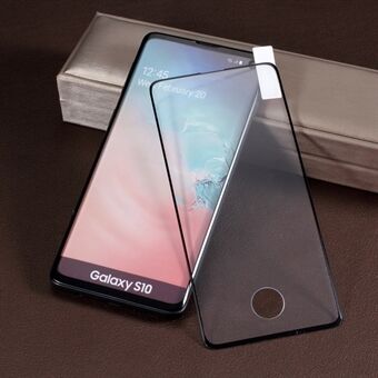 Svart ram Full Lim Tempered Glass Full Covering Screen Protector Film för Samsung Galaxy S10