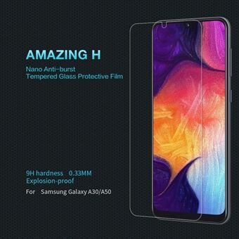 NILLKIN Amazing H Anti-burst Härdat glas skärmskydd för Samsung Galaxy A50 / A30