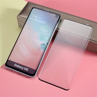 Skärmskydd i härdat glas i full storlek för Samsung Galaxy S10 (upplåsning med fingeravtryck)