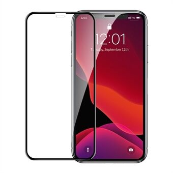 BASEUS för iPhone 11 Pro  (2019) / X / XS  2 st / förpackning Böjd skärm härdat glas + PET- Edge med installationsbricka - Svart