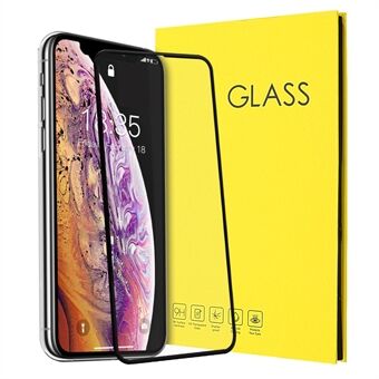 Helskärmsskydd i härdat glas för iPhone 11 Pro Max  (2019) / XS Max  - Svart