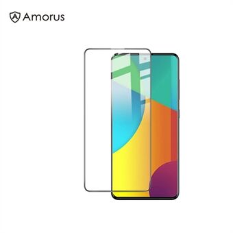 AMORUS Full Coverage Silk Printing Tempered Glass Screen Film for Samsung Galaxy A51