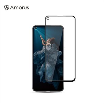 AMORUS Full Glue Full Cover Silk Printing Tempered Glass  Screen Protector for Huawei Honor 20/nova 5T/Honor 20 Pro/Mate 30 Lite