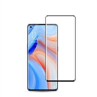 MOCOLO 3D Curved Full Coverage Tempered Glass Screen Protector Full Glue for Oppo Reno4 Pro 5G - Black