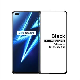 PINWUYO 3D Curved Full Size Anti-explosion Anti-fingerprint Tempered Glass Screen Protector for Realme 6 Pro