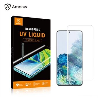 AMORUS for Samsung Galaxy S20 Plus [UV Light Irradiation] UV Film 3D Curved Tempered Glass Screen Protector