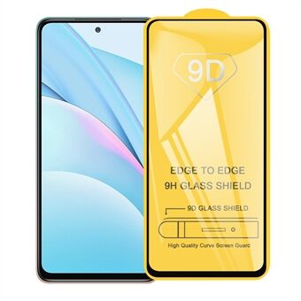 9D krökt helskärmshärdat glas skärmskyddsfilm (sidolim) för Xiaomi Mi 10T Lite 5G