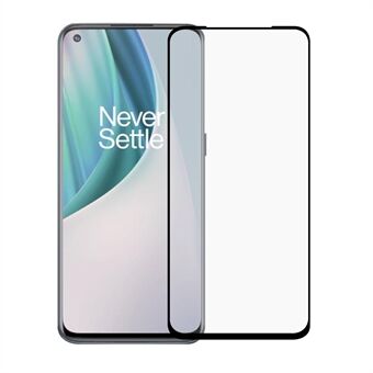 Komplett täckning för OnePlus Nord N10 5G svarta kanter härdat glas skärmfilm [Fulllim]
