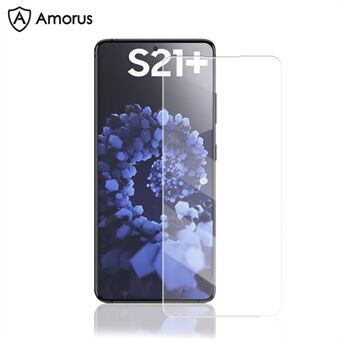 AMORUS Ultra Clear Full Coverage 3D Curved Screen Design UV Liquid Tempered Glass Screen Protector [Full Glue] for Samsung Galaxy S21+ 5G