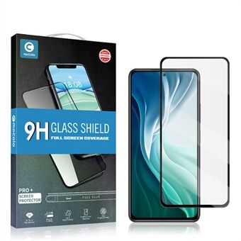 MOCOLO Full Lim Silk Print Härdat glas Fulltäckande HD-skärmskydd för Xiaomi Mi 11i - Svart