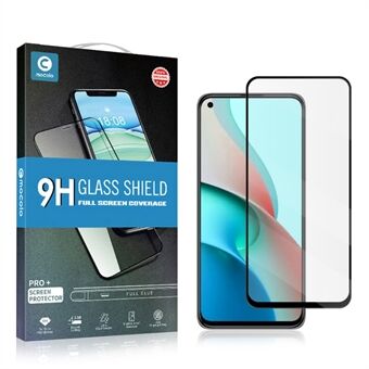 MOCOLO Silk Print HD Full Lim Full Screen Coverage Tempered Glass Protector för Xiaomi Mi 11 Lite 4G / 5G - Svart