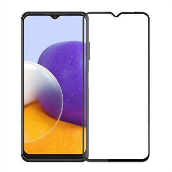 PINWUYO 3D Large Arc Anti-fingerprint Full Size Ultra Clear Full Lim Tempered Glass Screen Protector för Samsung Galaxy A22 4G (EU version)