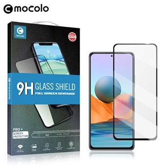 MOCOLO Anti-explosions sidentryck härdat glas Full storlek skärm full limfilm för Xiaomi Redmi Note 10 Pro 4G (Indien)/(Global)/Note 10 Pro Max - Svart