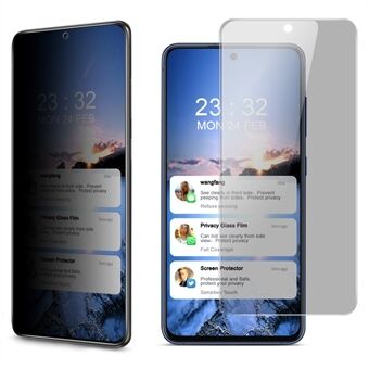 IMAK 9H Hardness Mirror Touch Anti-peep filmskydd i härdat glas för Samsung Galaxy S21 FE
