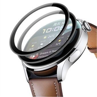 ENKAY [2PCS] 3D Curved Soft PC Edge + PMMA helskärmsskydd i härdat glas för Huawei Watch 3 46mm