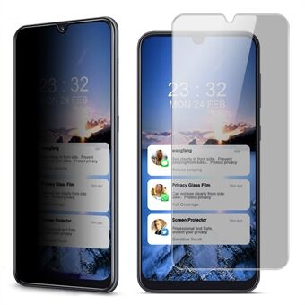 IMAK Anti- Spy Bubble Free Case Friendly 9H Privacy Skärmskydd i härdat glas för Samsung Galaxy M21 (2021)