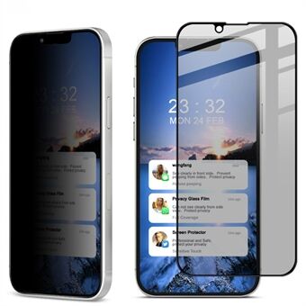 IMAK Anti- Spy 9H Hårdhet Anti-Peep Full täckning Skärmskydd i härdat glas för iPhone 13 Pro Max 