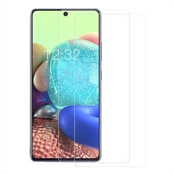 AMORUS 2st/set Full Glue HD Clear 9H Hårdhet Skärmskydd i härdat glas för Samsung Galaxy A71 4G SM-A715