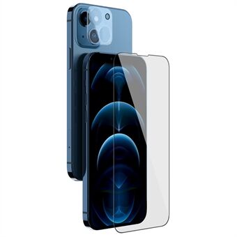 NILLKIN 2 i 1 Full täckning Stark Explosionssäker HD AGC Glass Skärmskydd i härdat glas med kamerafilm för iPhone 13 