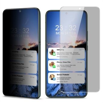 IMAK för Samsung Galaxy S22 5G Full täckning 9H Hårdhet Anti-Peep AGC Glass Skärmfilm av härdat glas [Stöder inte upplåsning av fingeravtryck]
