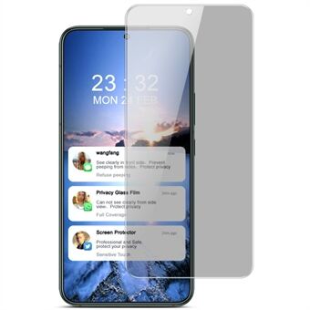IMAK för Samsung Galaxy S22 + 5G 9H Hårdhet Anti-Peep Anti-Explosion Full täckning AGC Glass Härdat glas Skärmfilm [Stöder inte Fingerprint Unlock]